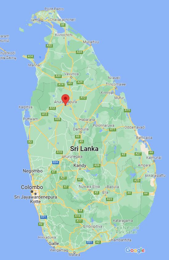 Map of Anuradhapura Sri Lanka – Sacred City and Heritage Sites